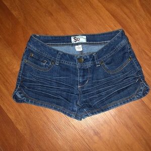 SO Juniors’ Short Denim Shorts Dark Blue Size 3